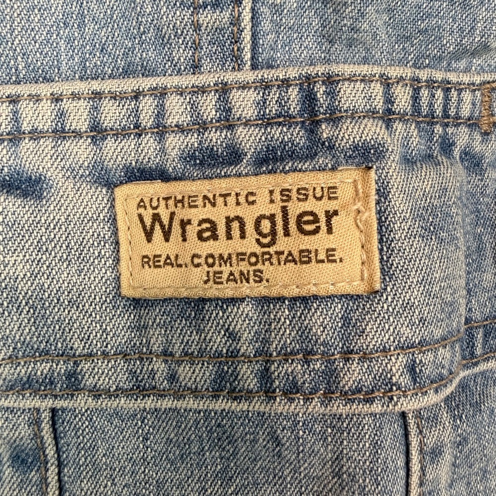 Vintage Y2K Wrangler Cargo Denim Shorts Mens 36 Baggy Light Wash Skater - Picture 8 of 8